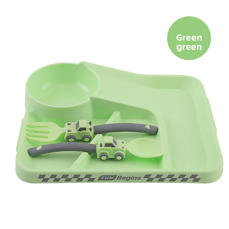 Suction Cup Baby Plate Set with Fork and Spoon