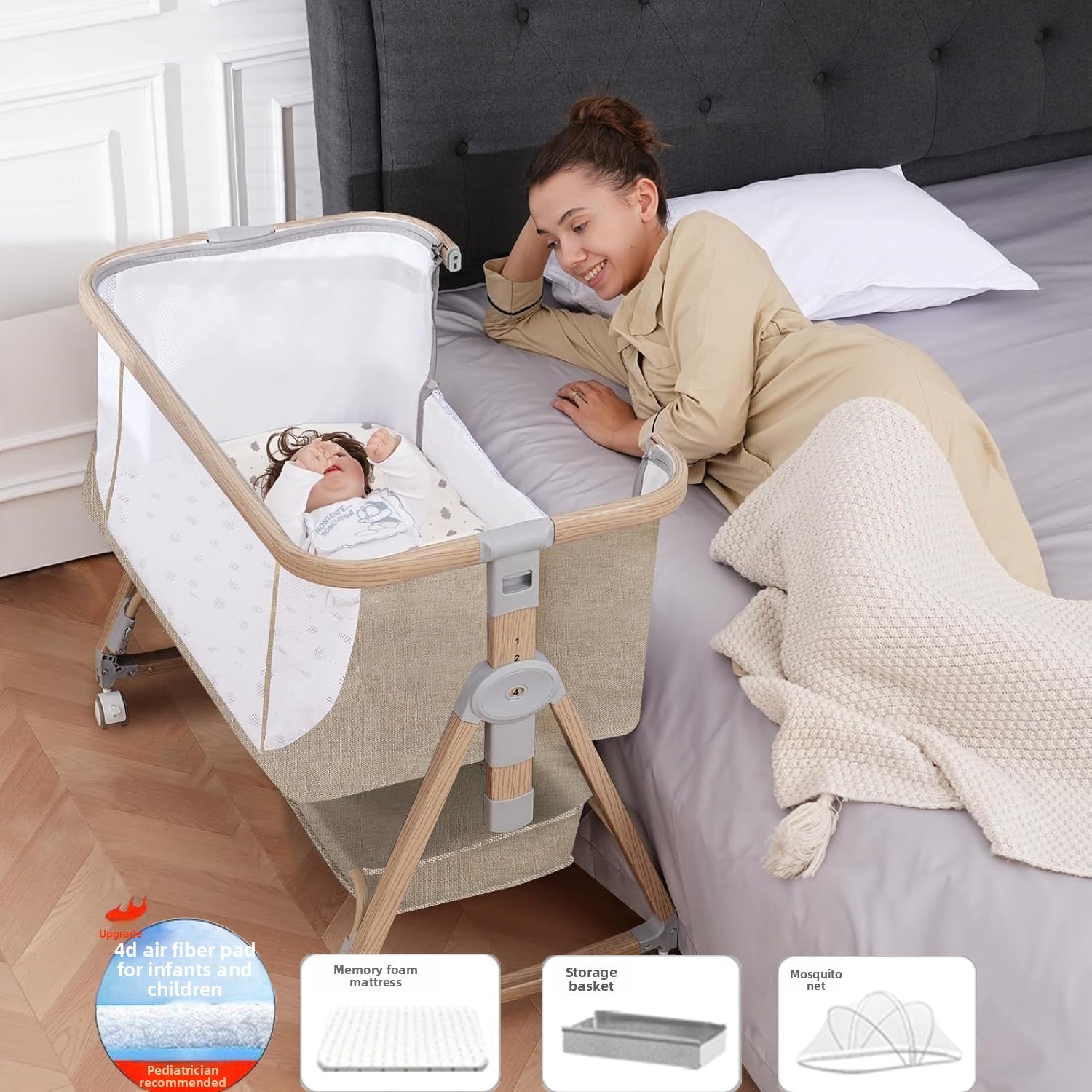 Multifunctional Portable Baby Crib