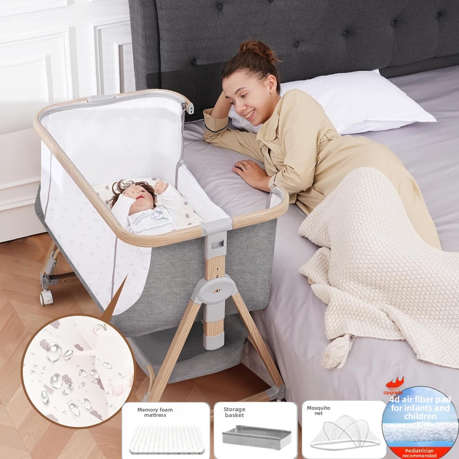 Multifunctional Portable Baby Crib