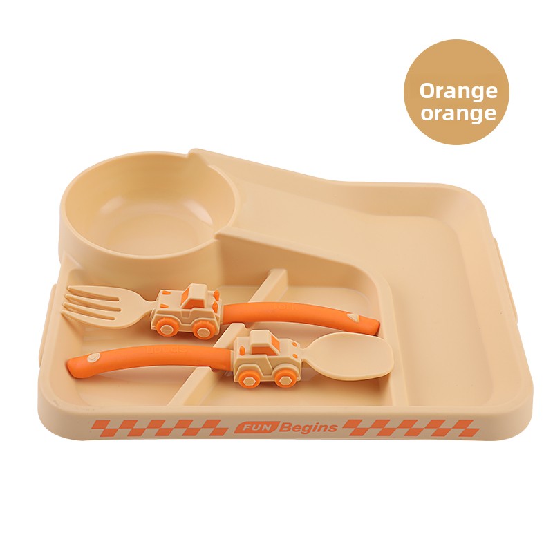 Suction Cup Baby Plate Set with Fork and Spoon