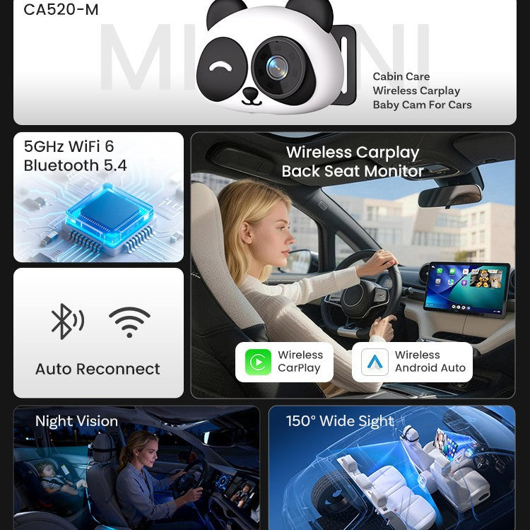 Wireless CarPlay Adapter with Baby Monitor