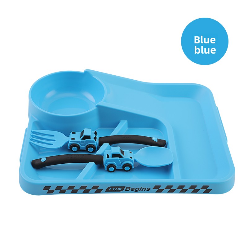 Suction Cup Baby Plate Set with Fork and Spoon