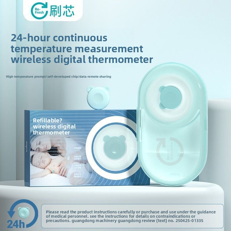 Wireless Underarm Baby Thermometer With App Tracking